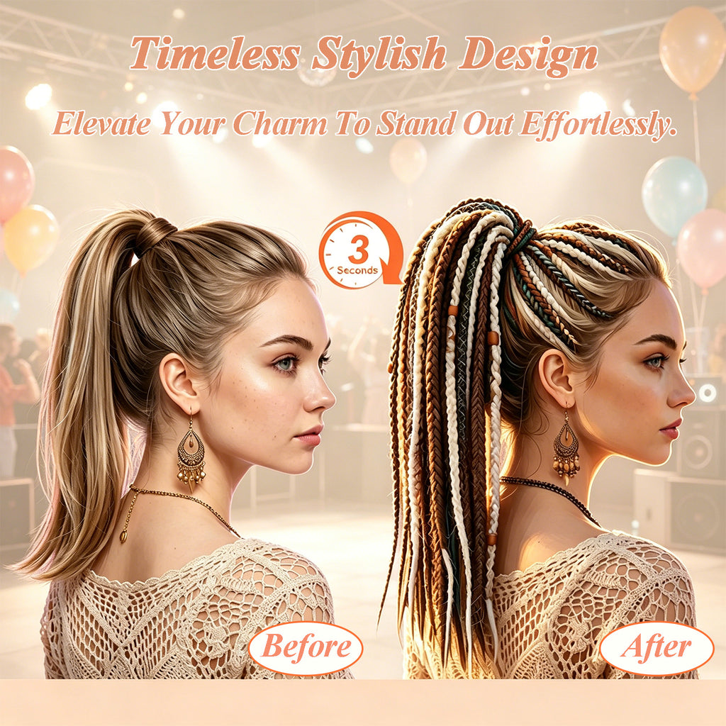 Boho Braided Ponytail Hair Extension
