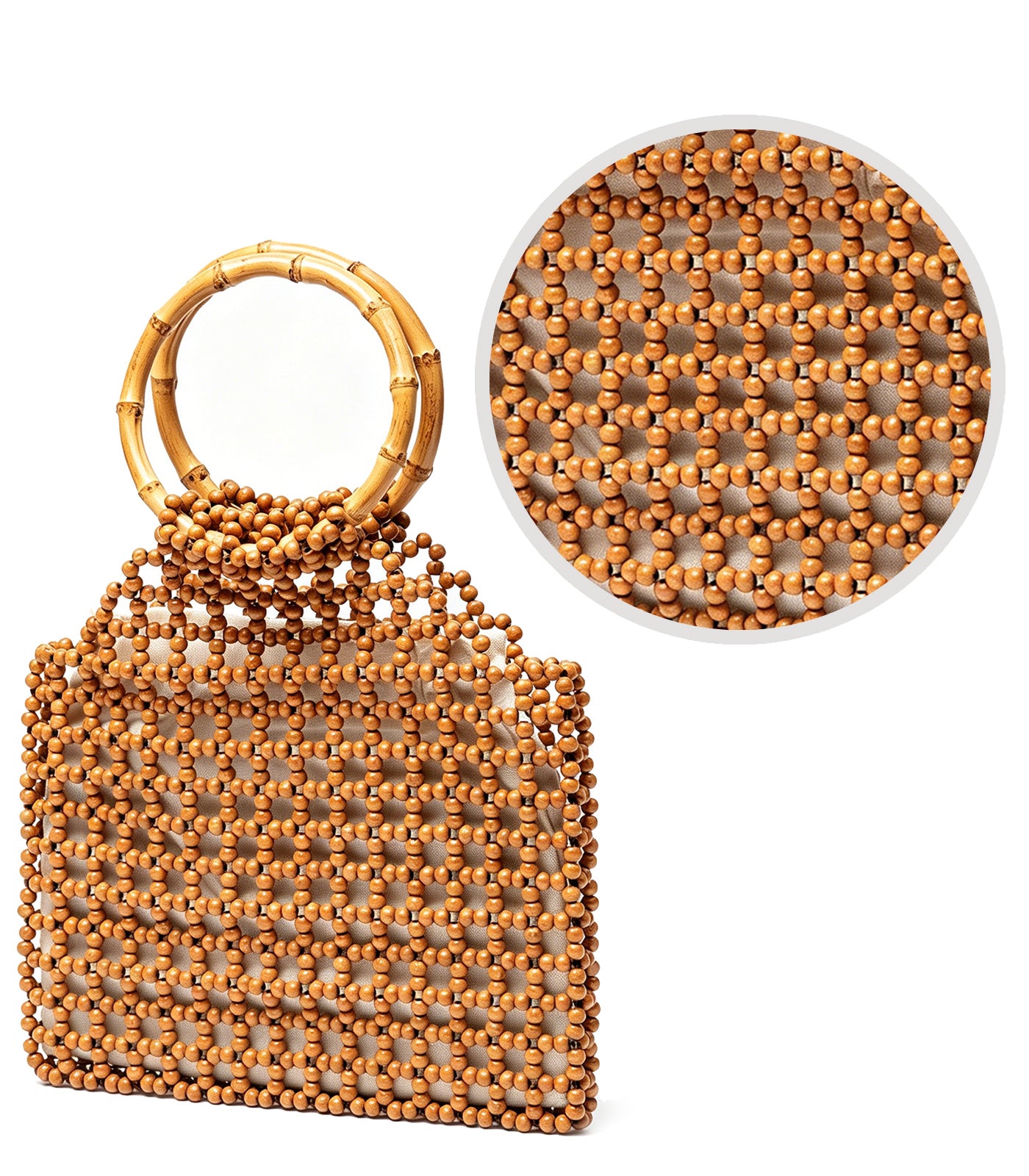 Handmade Womens Wooden Beaded Bag Handmade Womens Wooden Beaded Bag