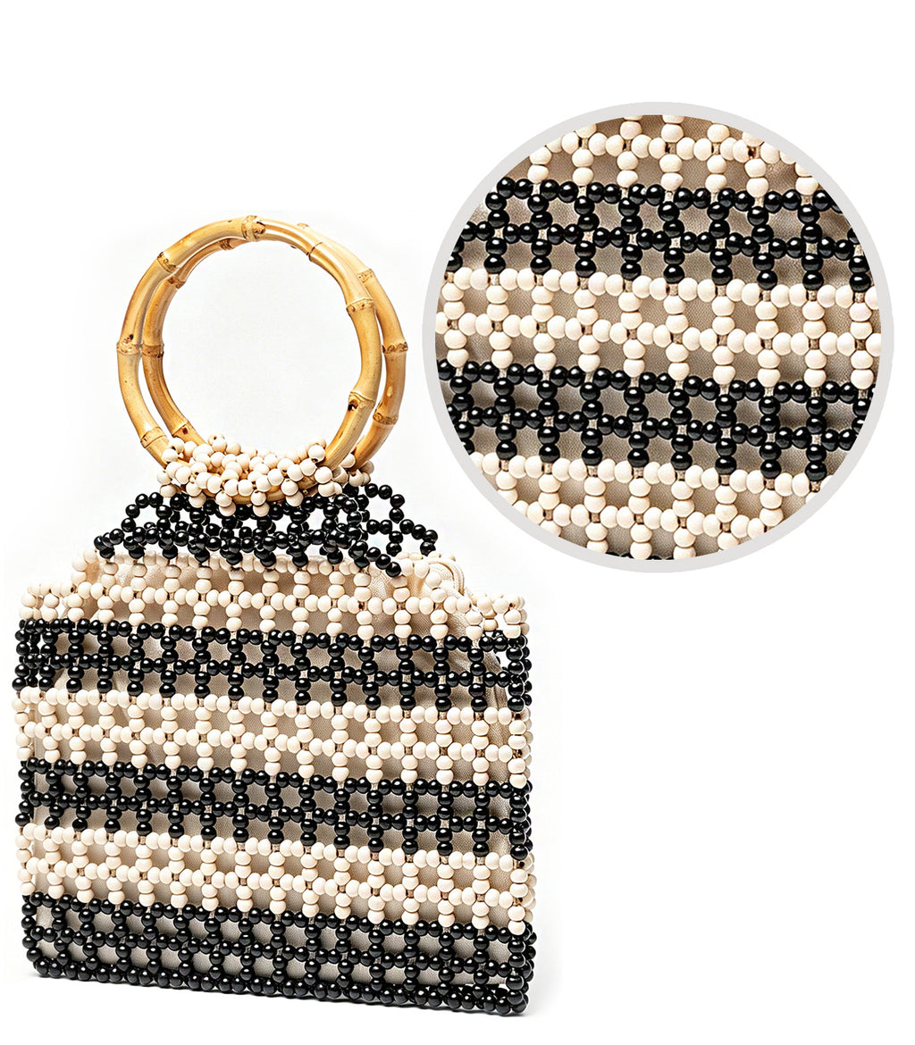 Handmade Womens Wooden Beaded Bag Handmade Womens Wooden Beaded Bag