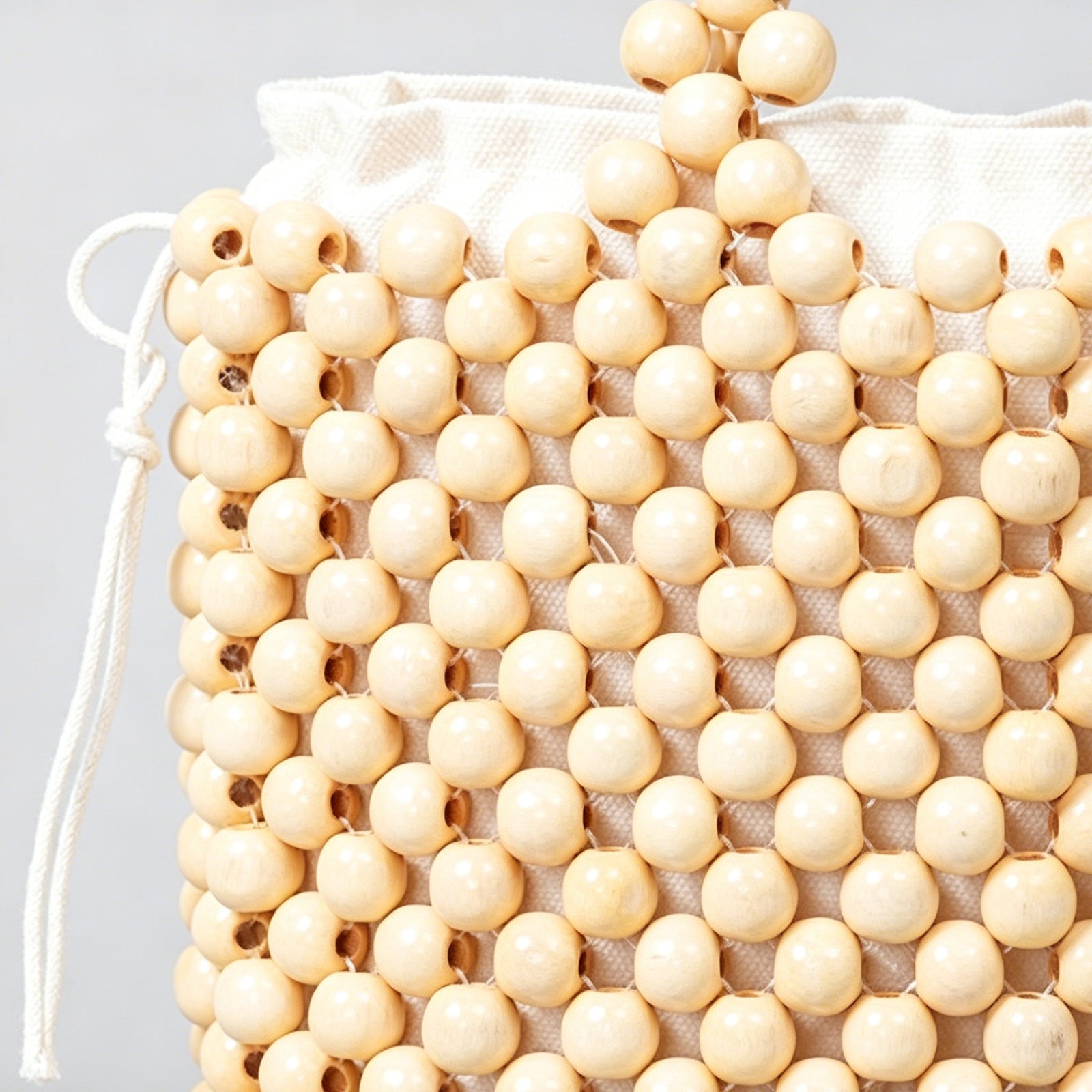 SOEVMOVR Women's Wooden Beaded Clutch Evening Bag