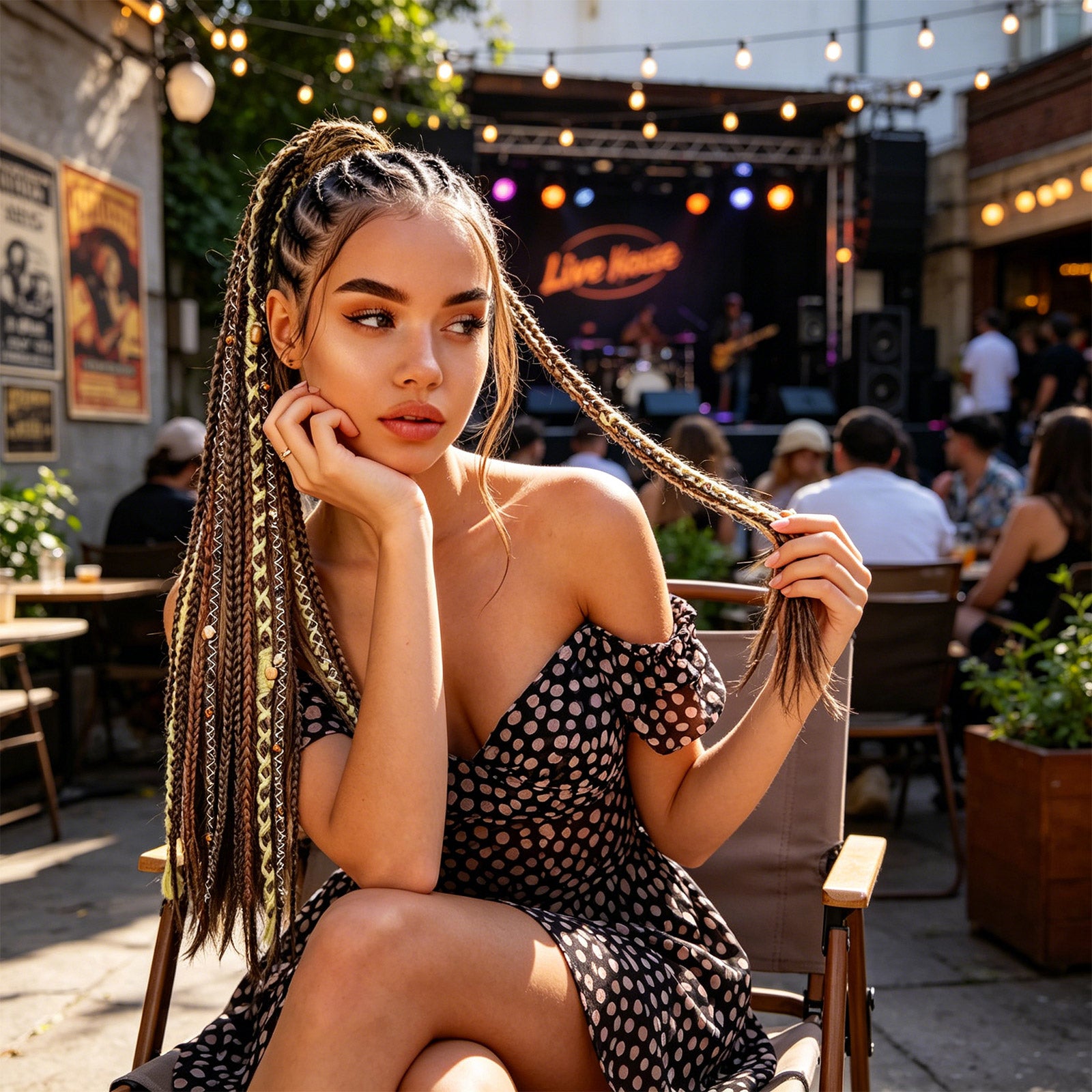 Boho Braided Ponytail Hair Extension