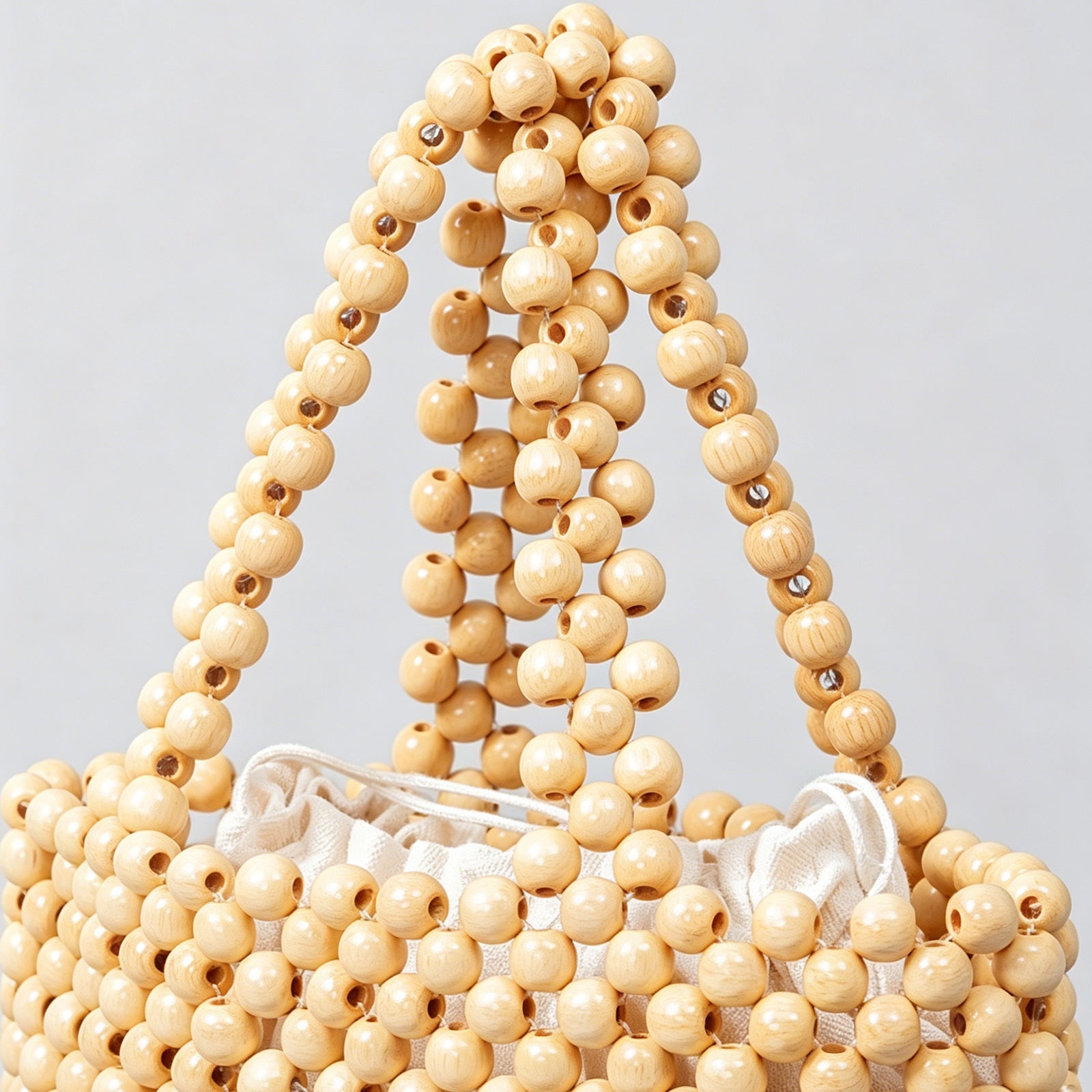 SOEVMOVR Women's Wooden Beaded Clutch Evening Bag