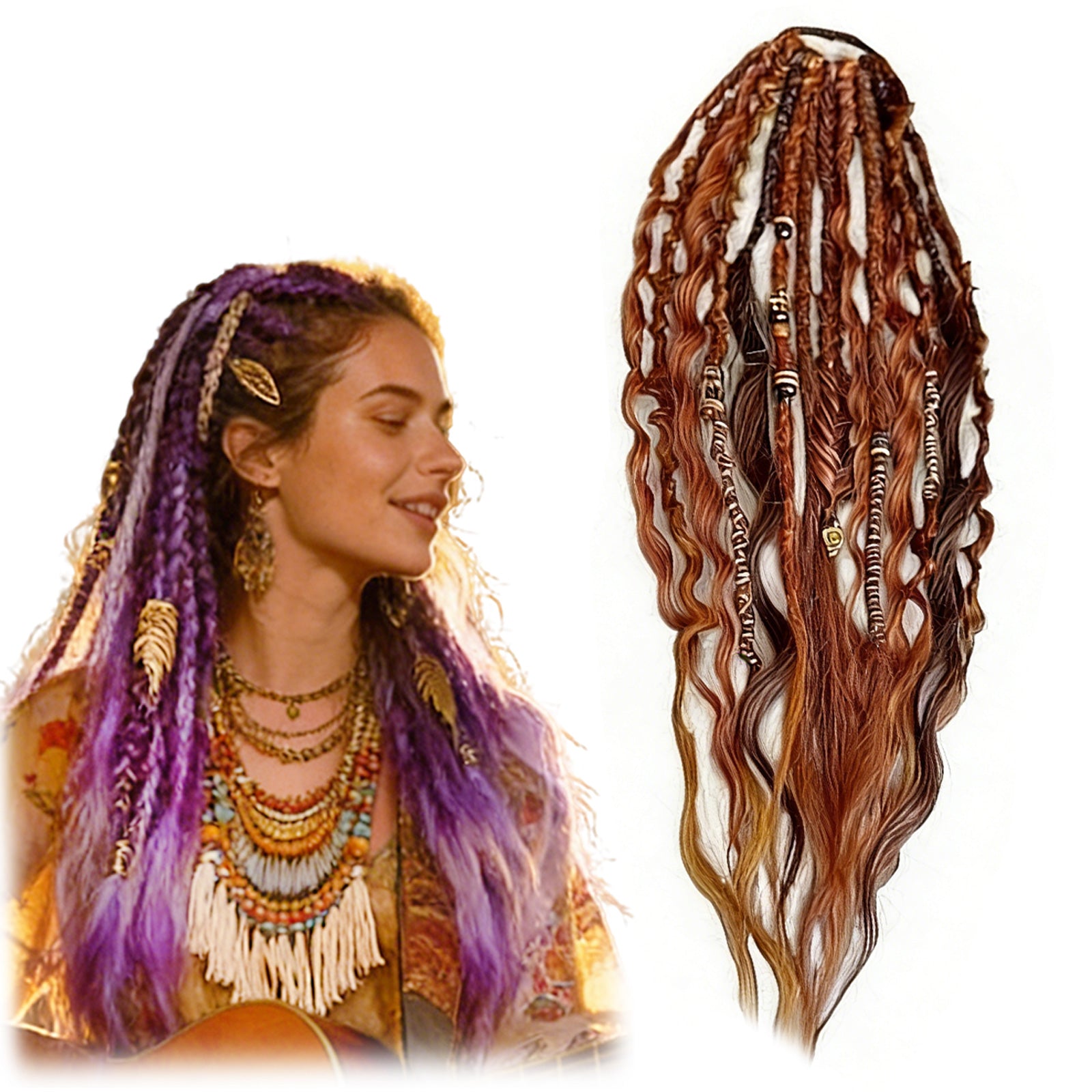 Elastic Dread Ponytail Hair Extension