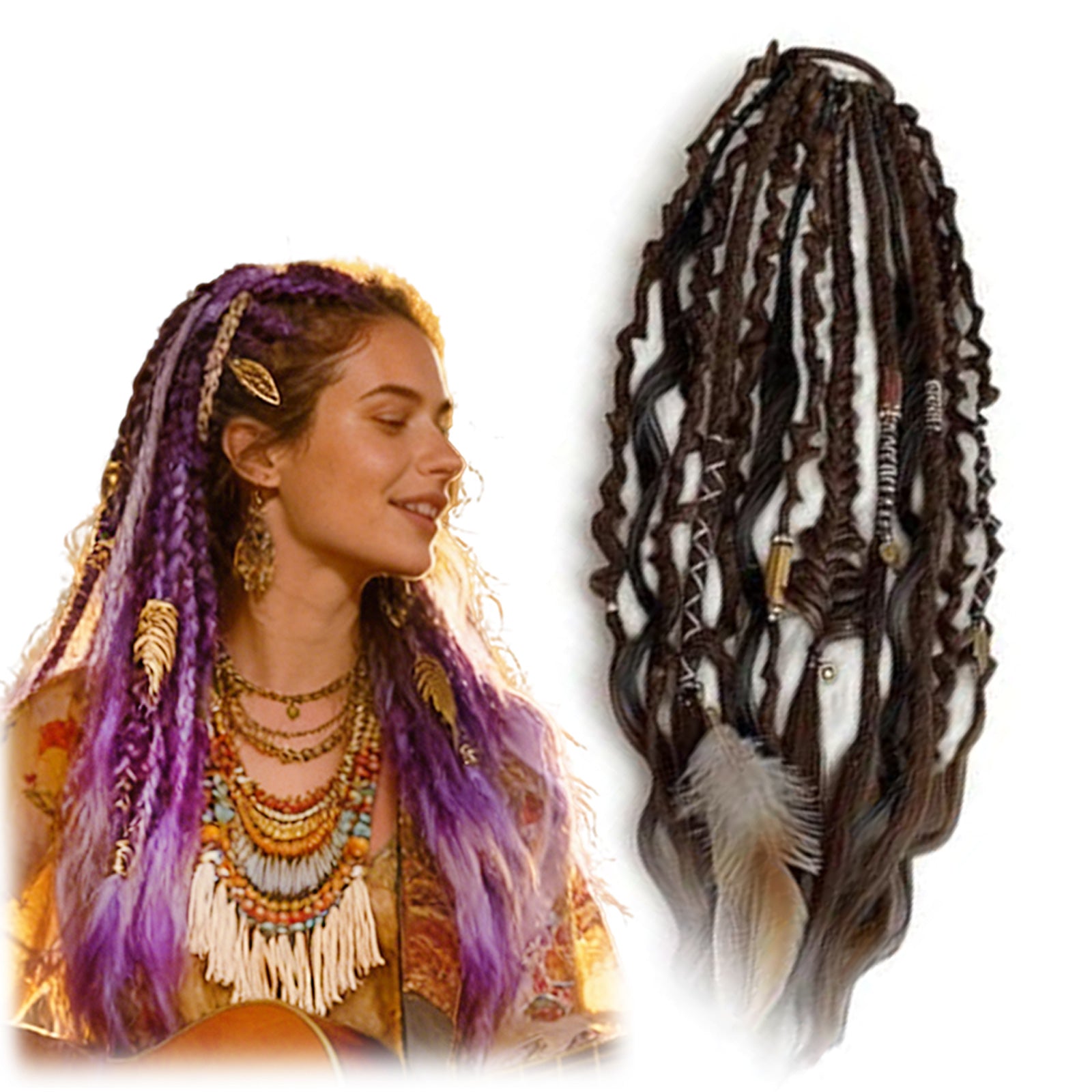 Elastic Dread Ponytail Hair Extension