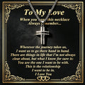 SOEVMOVR Cross Necklace for Men Stainless Steel Chain Gift for Husband