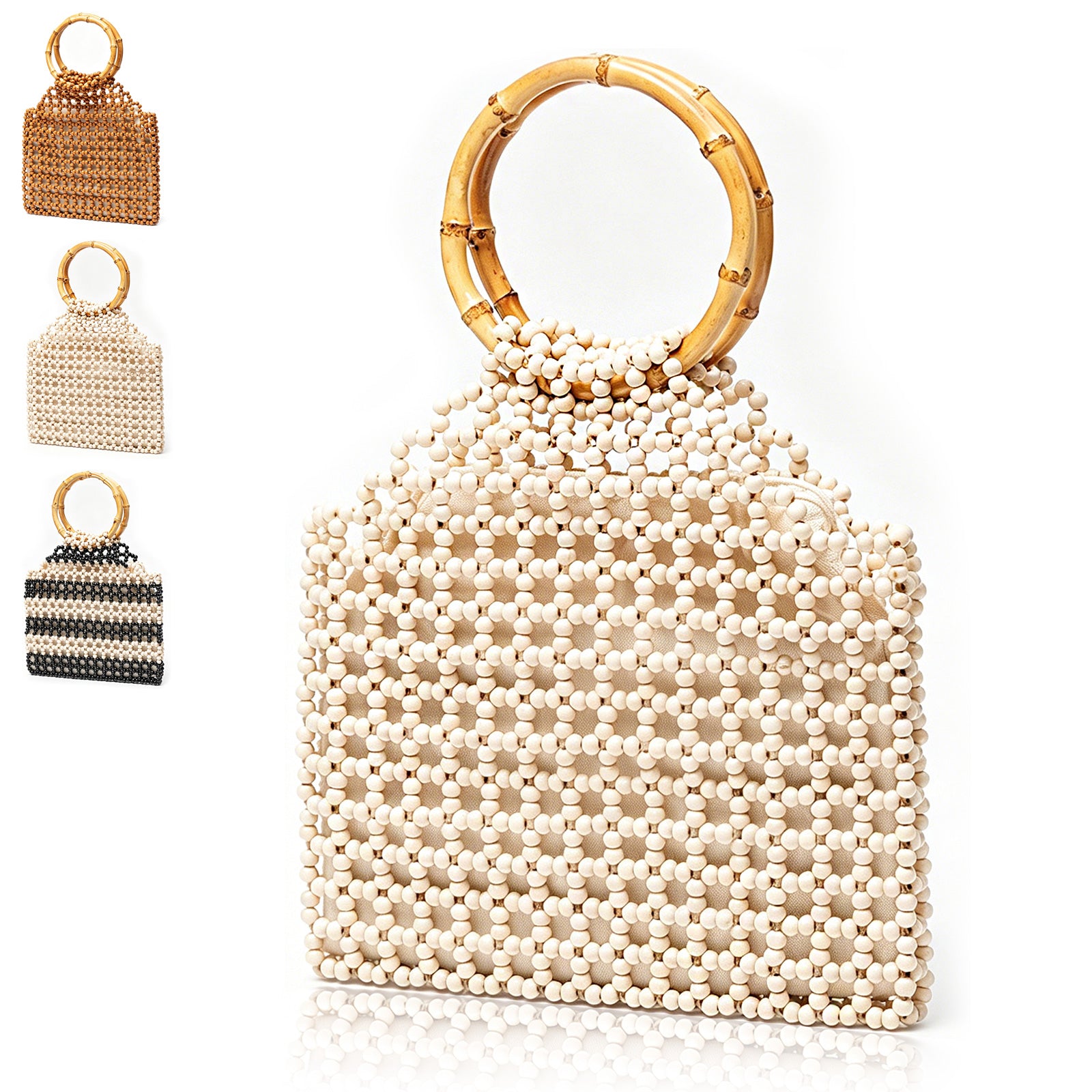Handmade Womens Wooden Beaded Bag Handmade Womens Wooden Beaded Bag