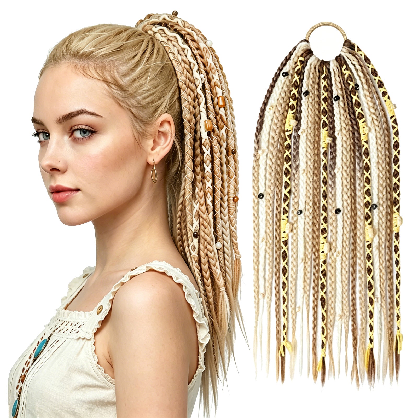 Boho Braided Ponytail Hair Extension