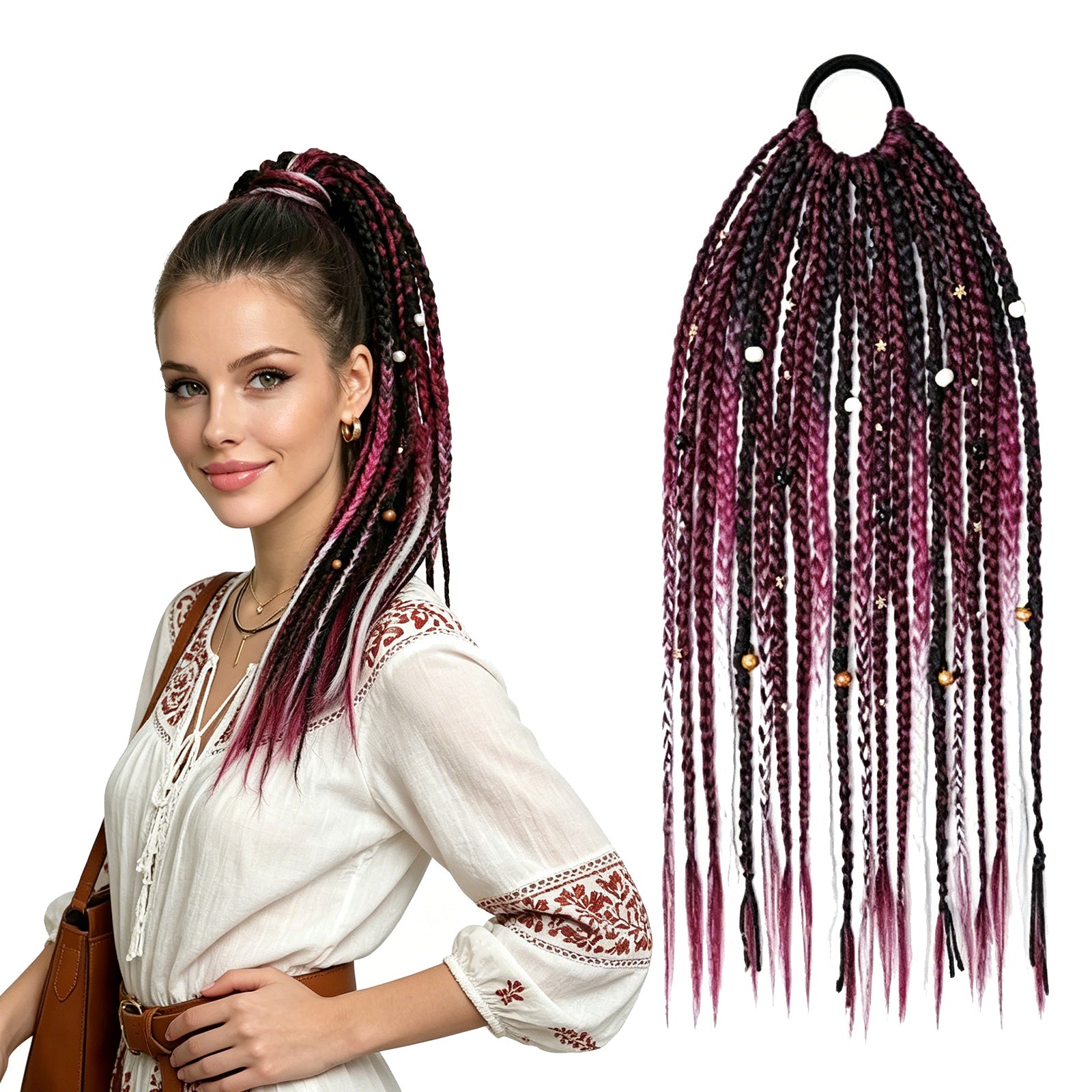 Boho Braided Ponytail Hair Extension